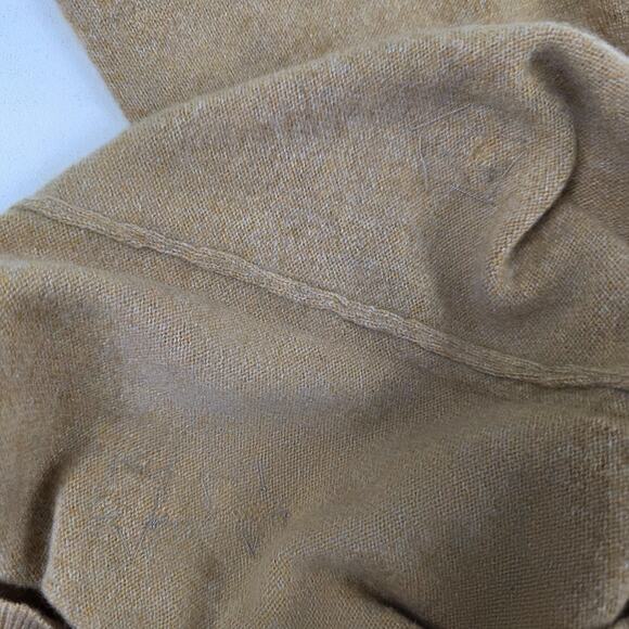 Gentry‎ Portofino Sweater Womens Large Tan 100% Cashmere Embroidered Stars Italy - Picture 12 of 13